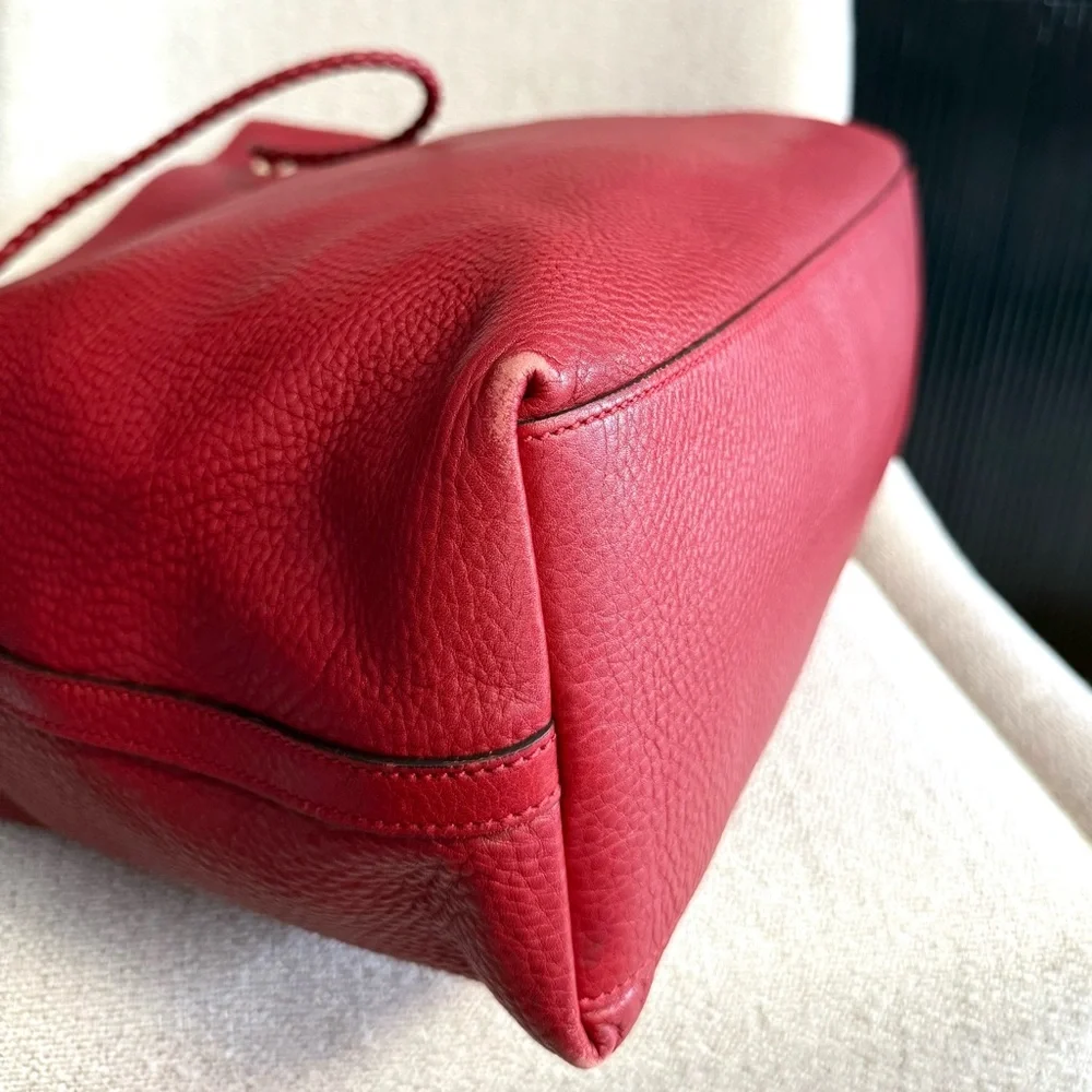 Authentic Gucci dark red leather large tote bag - Picture 11 of 16